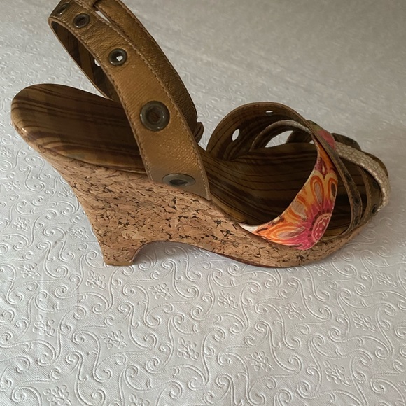 Bridget Shuster Cork Wedges Sandals. Size 10 - Picture 5 of 11